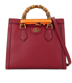 Small Diana Tote, Leather, Burgundy, 660195493075, DB/S/E, 3*